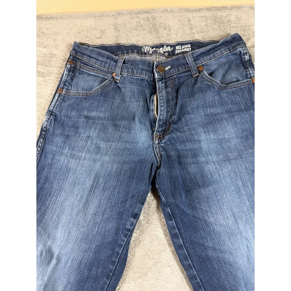 Wrangler Authentics Relaxed Straight Jeans Men's 34x30 Medium Wash WRT30BK